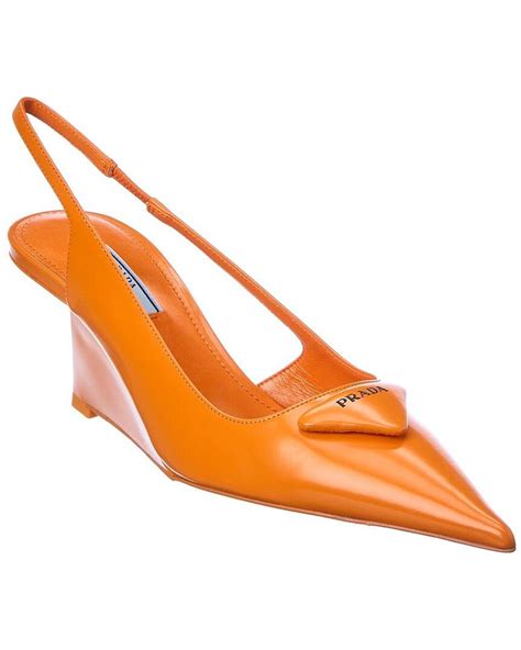 prada orange slingback|prada slingback shoes review.